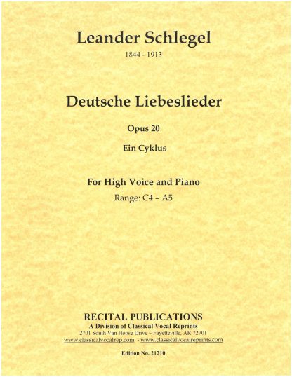 Deutsche Liebeslieder, Op. 20.