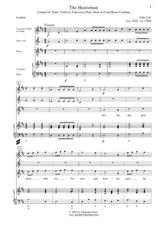 The Huntsman, Cantata