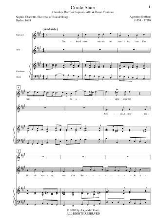 Sapessi almen perché, Chamber Duet