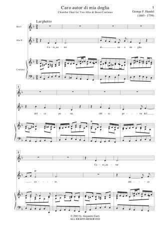 Sol negl’occhi, Chamber Duet