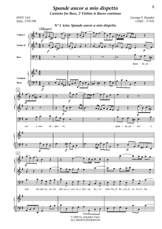 Mesta, oh Dio, Cantata