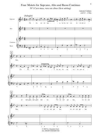 Pianger vidi appresso un fonte, Cantata