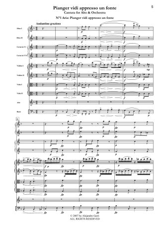 Cymon and Iphigenia, Cantata