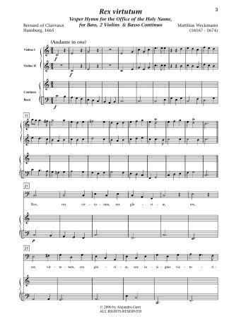 Sento nel core, Cantata