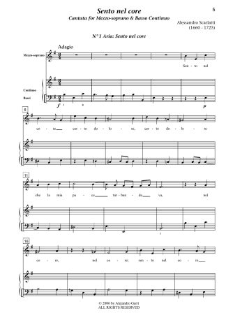 Ecco il sole, Cantata