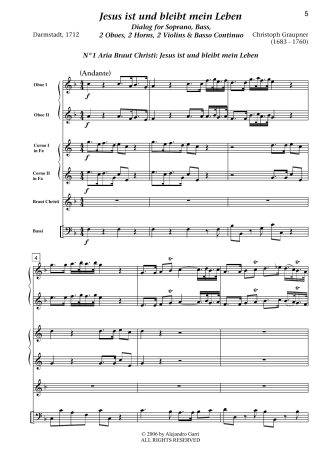 Colà dove rimbomba, Cantata