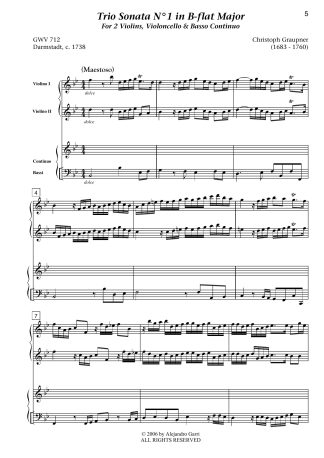 Trio Sonata N°6 in A Major, GWV 717