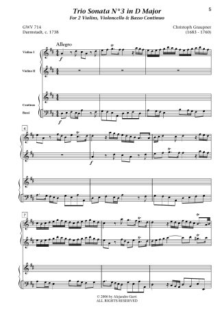 Trio Sonata N°8 in G Minor, GWV 719
