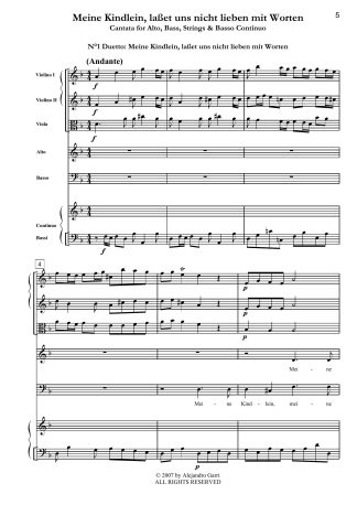 Del Tebro antico, Cantata