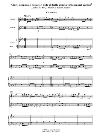 Clori, mia bella Clori HWV 92, Cantata