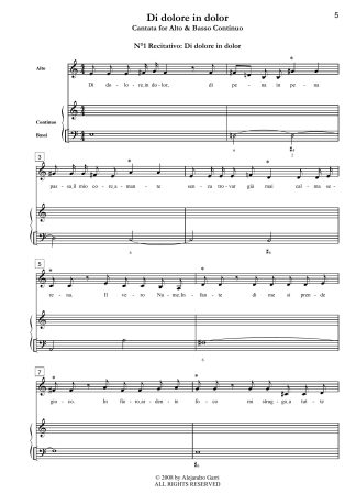 Clori, vezzosa e bella (In lode di bella donna virtuosa nel canto), Cantata