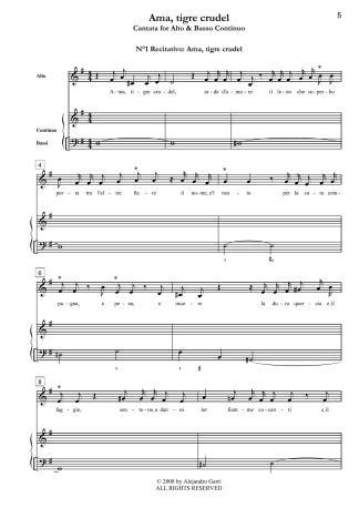 Di dolore in dolor, Cantata