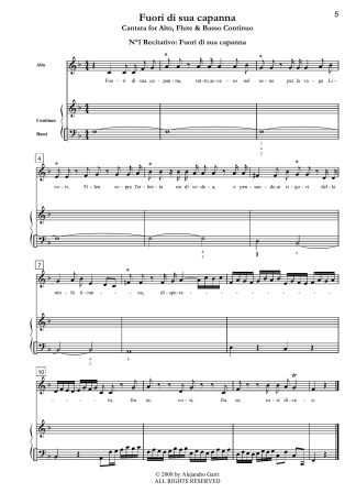 Unda quæ curit rapida, Cantata