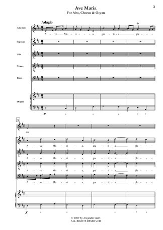 Gizzi, Pasquale (fl. 18th Century) Ave Maria, Marian Antiphon for Alto, Chorus & Organ