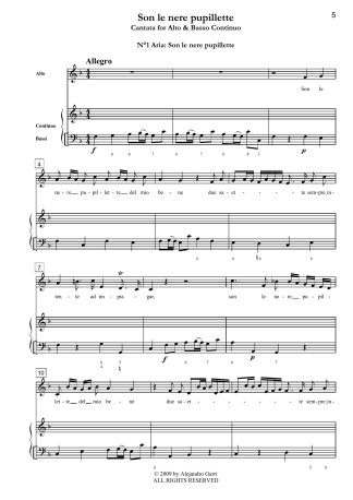 Del Tirreno a le sponde, Cantata