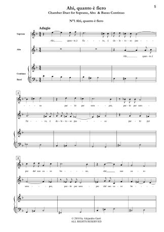 Ahi, quanto è fiero,Chamber Duet