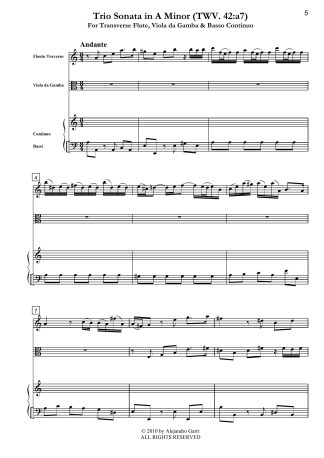 Trio Sonata in A Minor (TWV 42:a7)