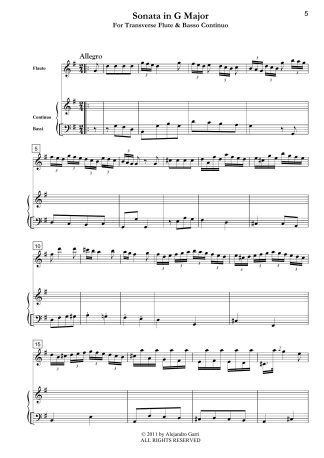 11 Flute SonatasFor Flute & Basso Continuo, Volume 5