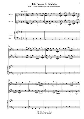 6 Trio Sonatas, Op.3,for 2 Violins & Basso Continuo (Full Score & 3 Parts) (Volume 2)