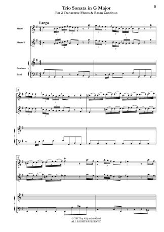 6 Trio Sonatas, Op.3,for 2 Violins & Basso Continuo (Full Score & 3 Parts) (Volume 4)