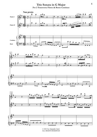 Seven Trio Sonatas, Volume 7, Sonata in G Major