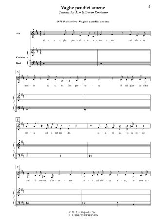 Vi giuro, o mia Dorinda, Cantata