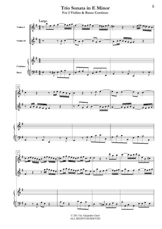 Seven Trio Sonatas, Volume 3, Sonata in D Major