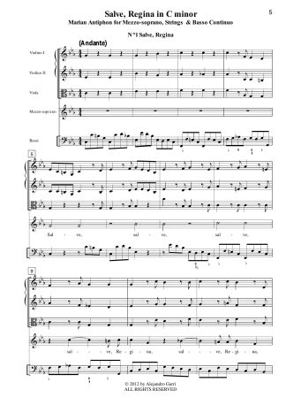 Una certa speranza, Cantata