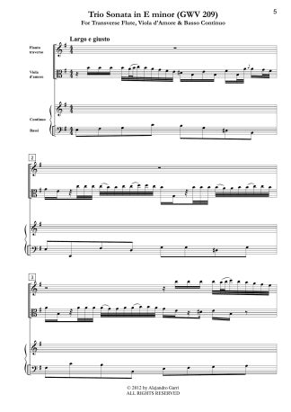 Trio Sonata in E minor (GWV 209)