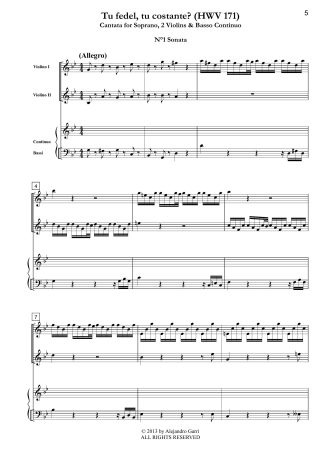Tu fedel, tu costante? (HWV 171), Cantata