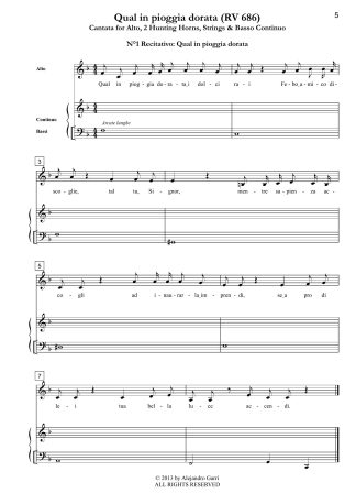 Qual in pioggia dorata(RV 686), cantata