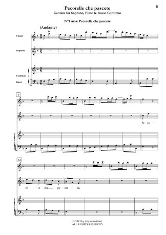 Pecorelle, che pascete, Cantata