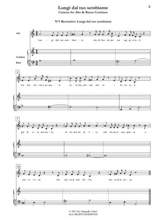 Lungi dal tuo sembianteCantata