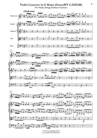 Violin Concerto in G Major (GraunWV C:XIII:88)