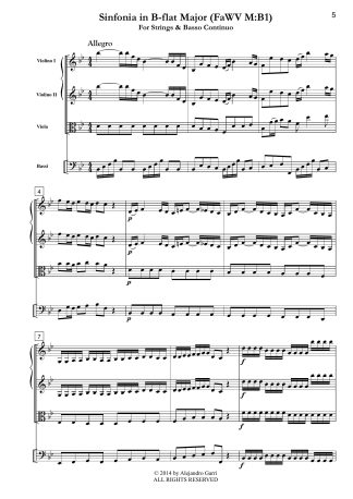 Sinfonia in B-flat Major(FaWV M:B1)