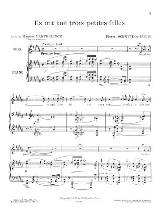 Ils ont tue trois petites filles (Maeterlinck)