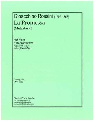 La Promessa (Metastasio) Key A-flat (Italian, French Text)