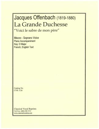 La Grande Duchesse Voici le sabre de mon pere