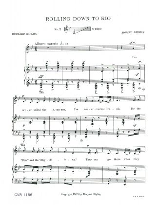 Rolling Down to Rio (Kipling) (Key g minor)