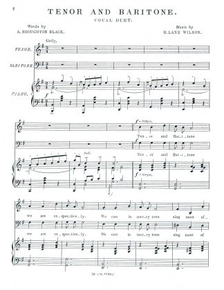 Tenor and Baritone (Key G) (Tenor and Baritone Duet)