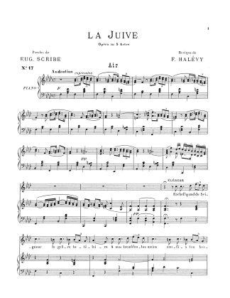 La Juive Rachel quand du Seigneur French text