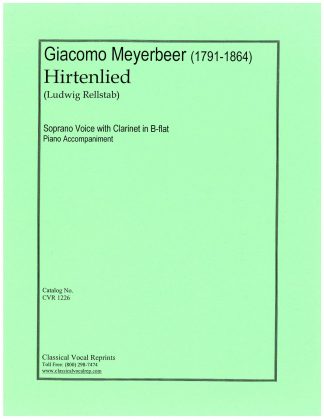 Hirtenlied (Rellstab) w/obl clarinet in Bb