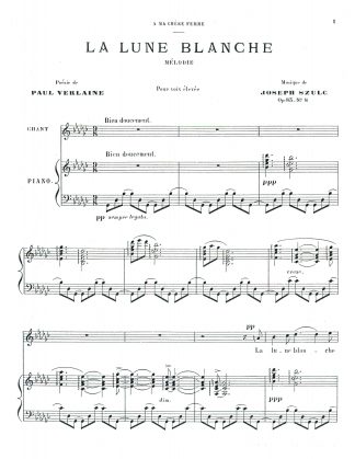 La Lune Blanche. Op. 83 No.8 (Verlaine)