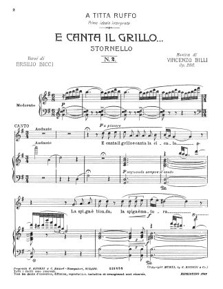 E Canta Il Grillo (Billi) (G)