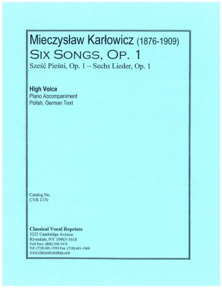 Six Songs Op. 1  p. g.