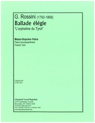 L'orpheline du Tyrol (BALLADE ELEGIE) (Ab) French Text