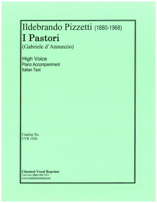 I Pastori (D'Annunzio) (Cinque Liriche No. 1) Key A minor