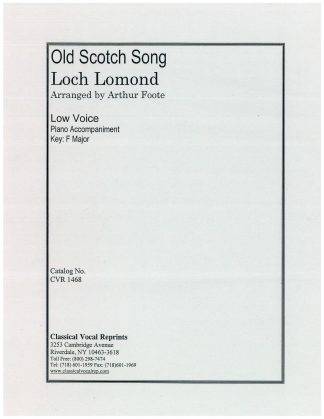 Loch Lomond (arr. Arthur Foote) (F)