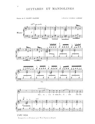 Guitares et mandolines (e minor) French text