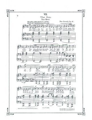 The Sea - Das Meer Op. 47 No. 7 (English, German Text)